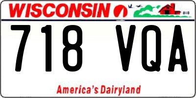 WI license plate 718VQA
