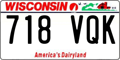 WI license plate 718VQK