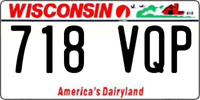 WI license plate 718VQP