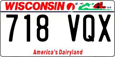 WI license plate 718VQX