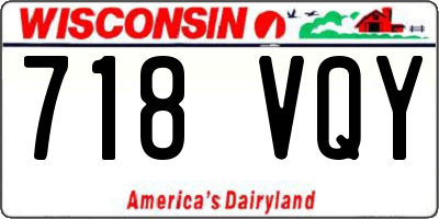 WI license plate 718VQY