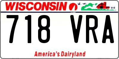 WI license plate 718VRA