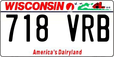WI license plate 718VRB