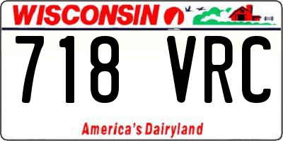 WI license plate 718VRC