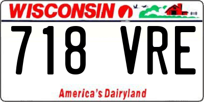 WI license plate 718VRE