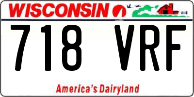 WI license plate 718VRF