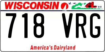 WI license plate 718VRG