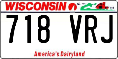 WI license plate 718VRJ