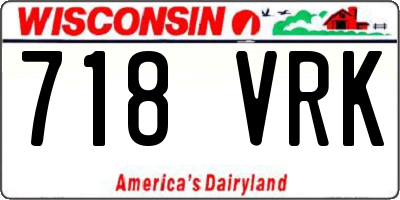 WI license plate 718VRK