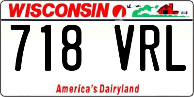 WI license plate 718VRL