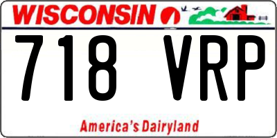 WI license plate 718VRP