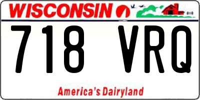 WI license plate 718VRQ