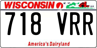 WI license plate 718VRR