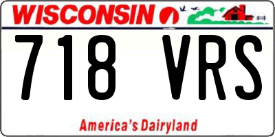 WI license plate 718VRS