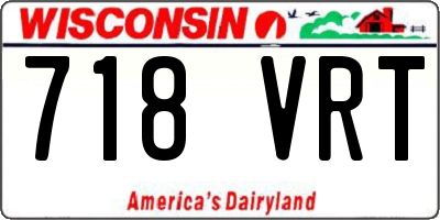 WI license plate 718VRT