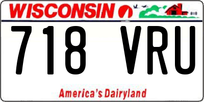 WI license plate 718VRU