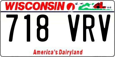 WI license plate 718VRV