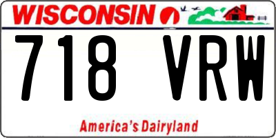 WI license plate 718VRW