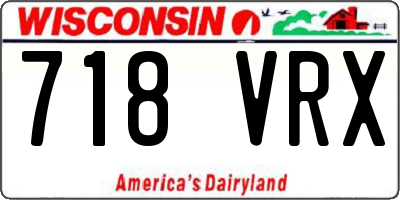 WI license plate 718VRX