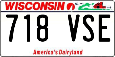WI license plate 718VSE