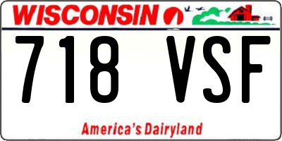 WI license plate 718VSF