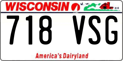 WI license plate 718VSG