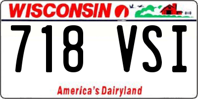 WI license plate 718VSI