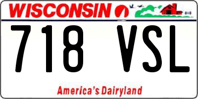 WI license plate 718VSL