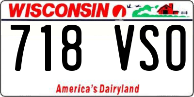 WI license plate 718VSO