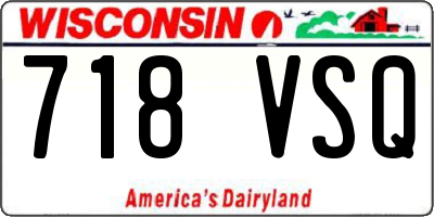 WI license plate 718VSQ