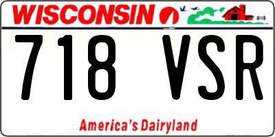 WI license plate 718VSR