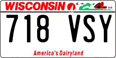 WI license plate 718VSY