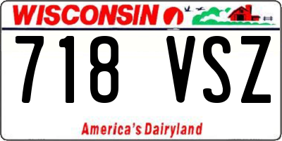 WI license plate 718VSZ