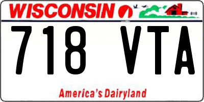 WI license plate 718VTA