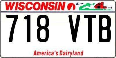 WI license plate 718VTB