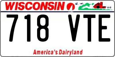 WI license plate 718VTE