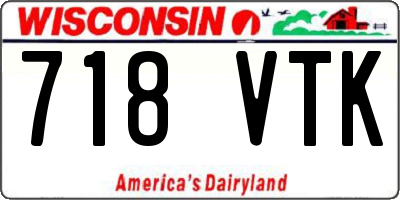 WI license plate 718VTK