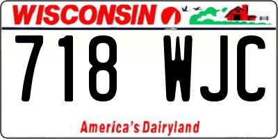 WI license plate 718WJC