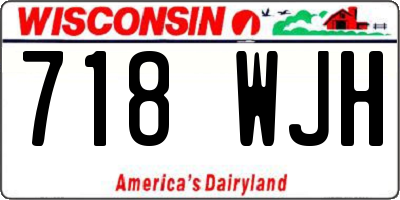 WI license plate 718WJH
