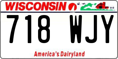 WI license plate 718WJY