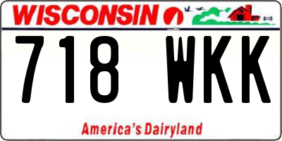 WI license plate 718WKK