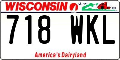 WI license plate 718WKL