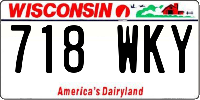WI license plate 718WKY