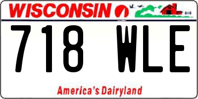 WI license plate 718WLE