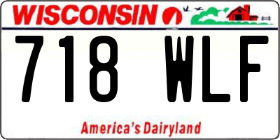 WI license plate 718WLF