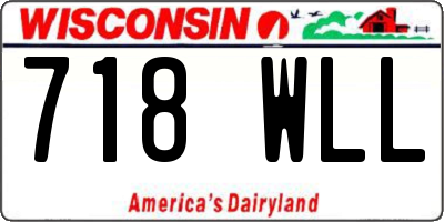 WI license plate 718WLL