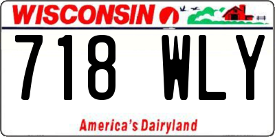 WI license plate 718WLY