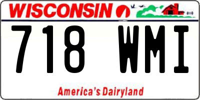 WI license plate 718WMI