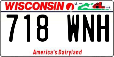 WI license plate 718WNH