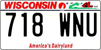 WI license plate 718WNU